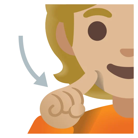 The deaf person: medium-light skin tone emoji.