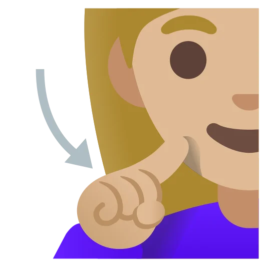 The deaf woman: medium-light skin tone emoji.