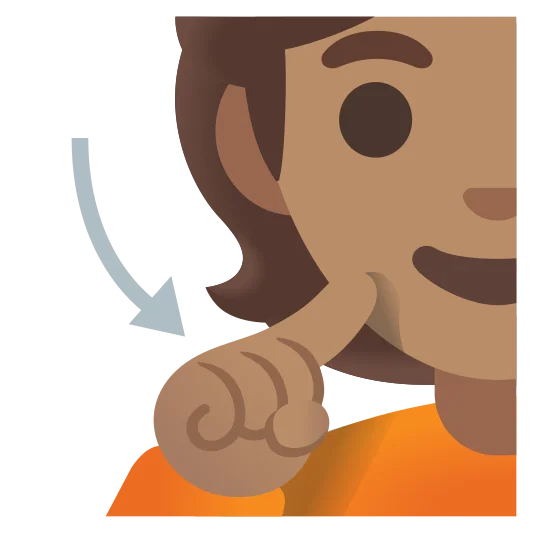 The deaf person: medium skin tone emoji.