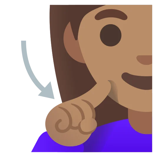 The deaf woman: medium skin tone emoji.