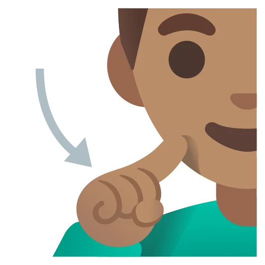 The deaf man: medium skin tone emoji.