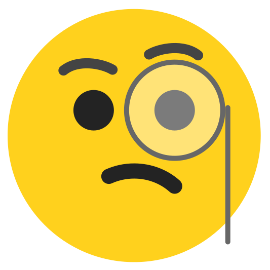 The face with monocle emoji.