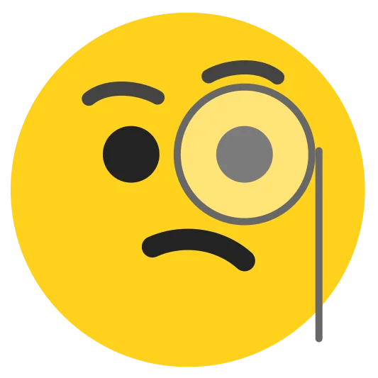 The face with monocle emoji.