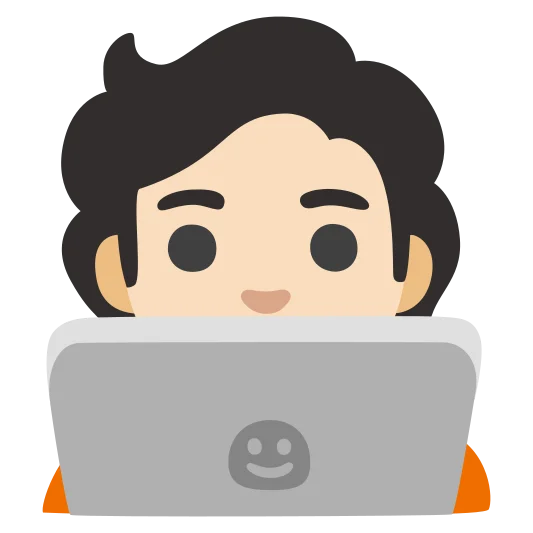 The technologist: light skin tone emoji.
