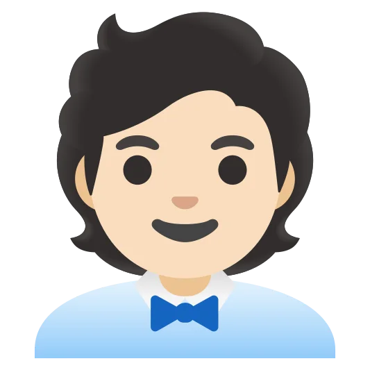 The office worker: light skin tone emoji.