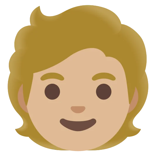 The person: medium-light skin tone emoji.