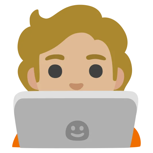 The technologist: medium-light skin tone emoji.
