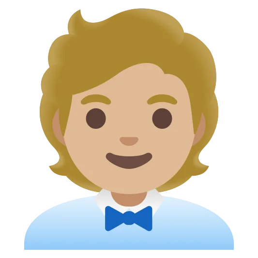 The office worker: medium-light skin tone emoji.