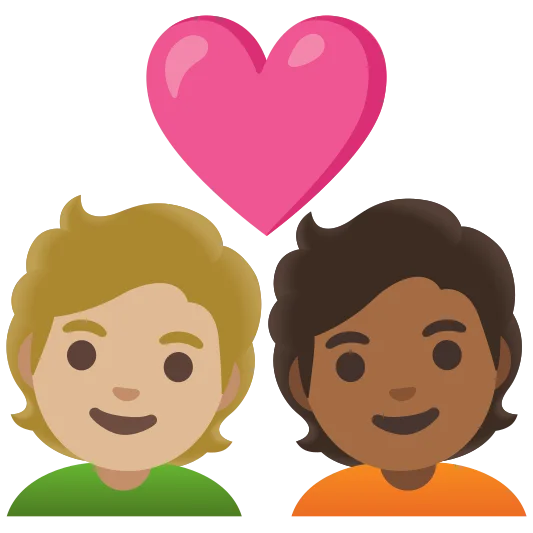 The couple with heart: person, person, medium-light skin tone, medium-dark skin tone emoji.