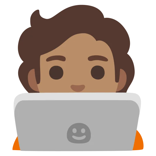 The technologist: medium skin tone emoji.