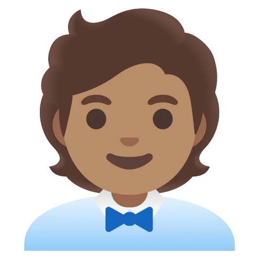 The office worker: medium skin tone emoji.