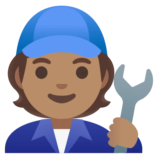 The mechanic: medium skin tone emoji.