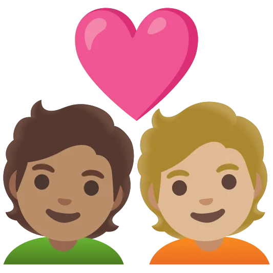 The couple with heart: person, person, medium skin tone, medium-light skin tone emoji.