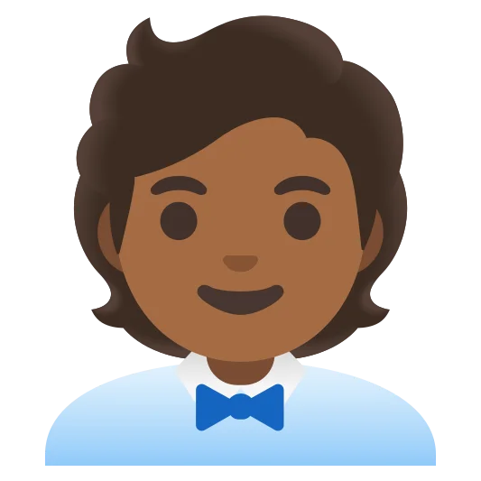 The office worker: medium-dark skin tone emoji.