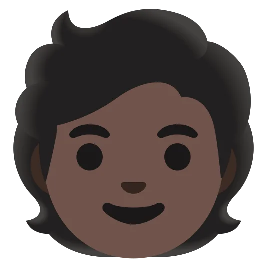 The person: dark skin tone emoji.