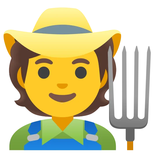 The farmer emoji.