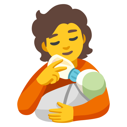 The person feeding baby emoji.