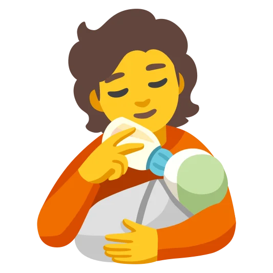 The person feeding baby emoji.