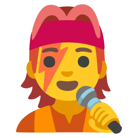 The singer emoji.