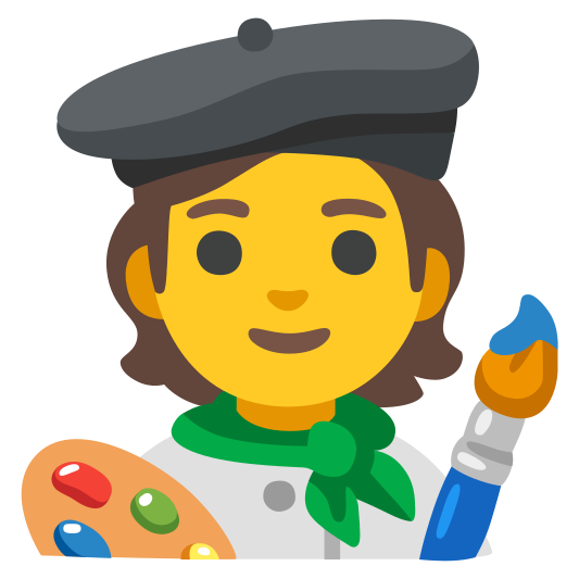 The artist emoji.