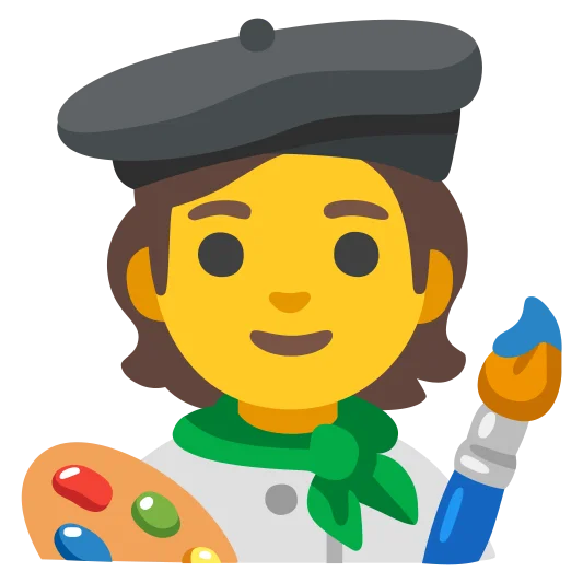 The artist emoji.