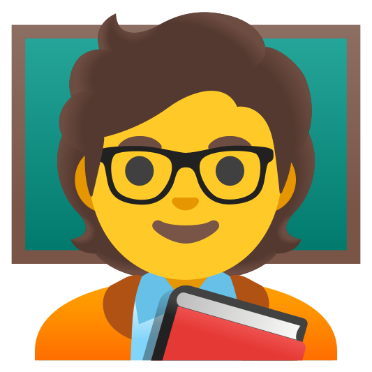 The teacher emoji.