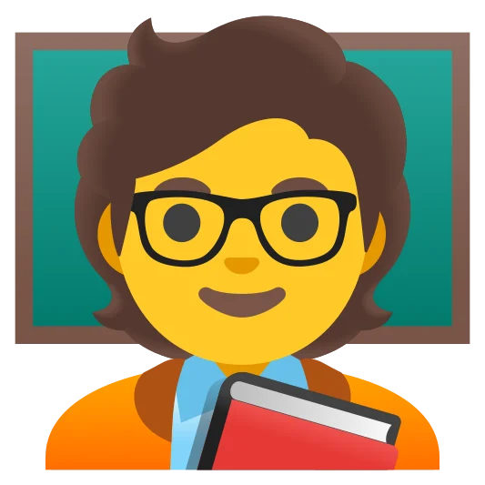 The teacher emoji.