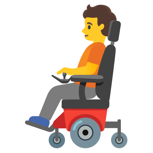 The person in motorized wheelchair emoji.