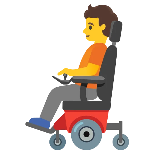The person in motorized wheelchair emoji.