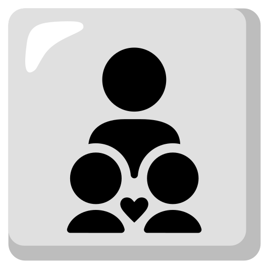 The family: adult, child, child emoji.