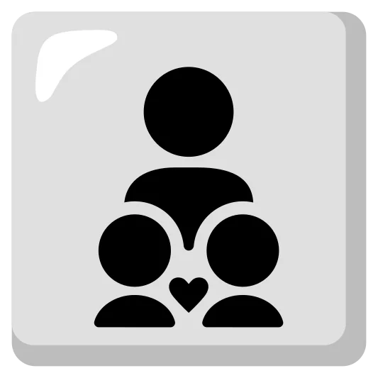 The family: adult, child, child emoji.