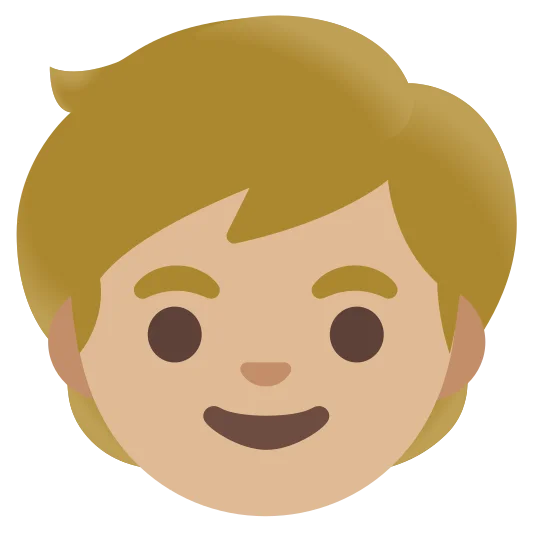 The child: medium-light skin tone emoji.