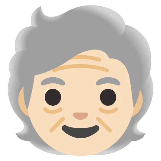 The older person: light skin tone emoji.