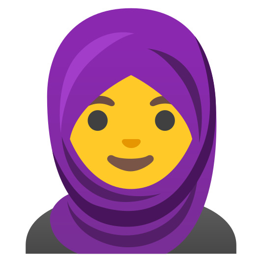 The woman with headscarf emoji.