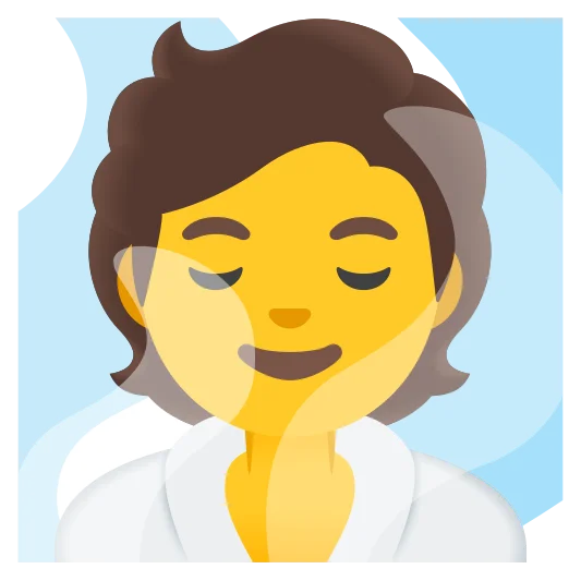 The person in steamy room emoji.