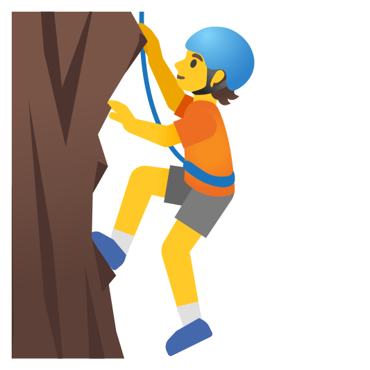 The person climbing emoji.
