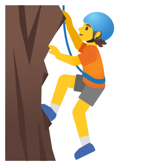 The person climbing emoji.