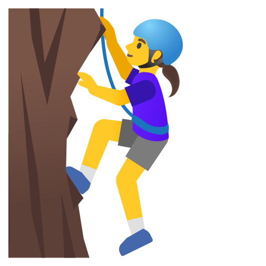 The woman climbing emoji.