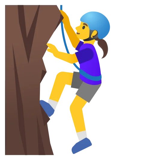 The woman climbing emoji.