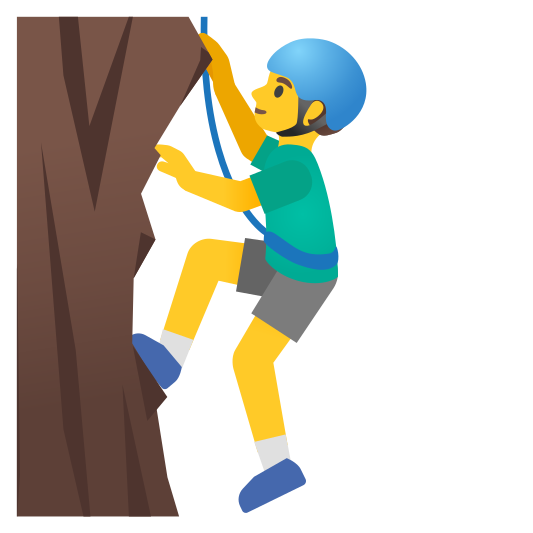The man climbing emoji.