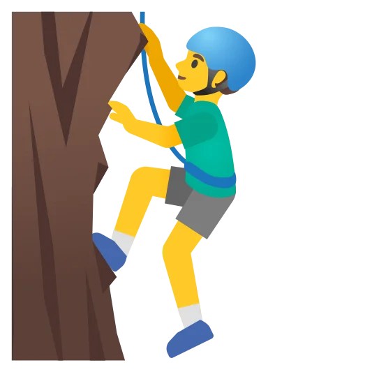 The man climbing emoji.