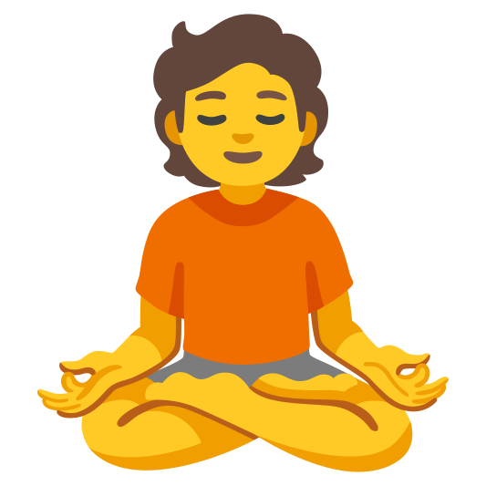 The person in lotus position emoji.
