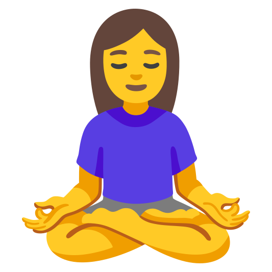 The woman in lotus position emoji.