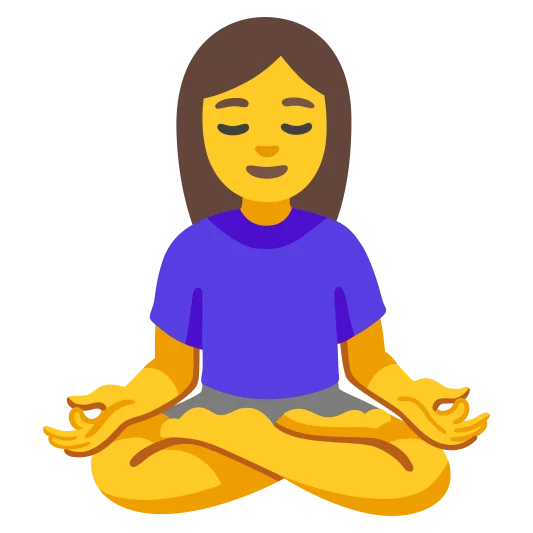 The woman in lotus position emoji.