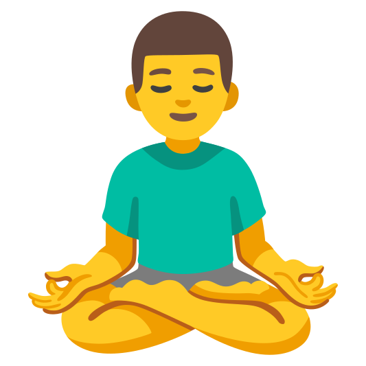 The man in lotus position emoji.