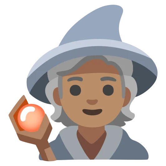 The mage: medium skin tone emoji.