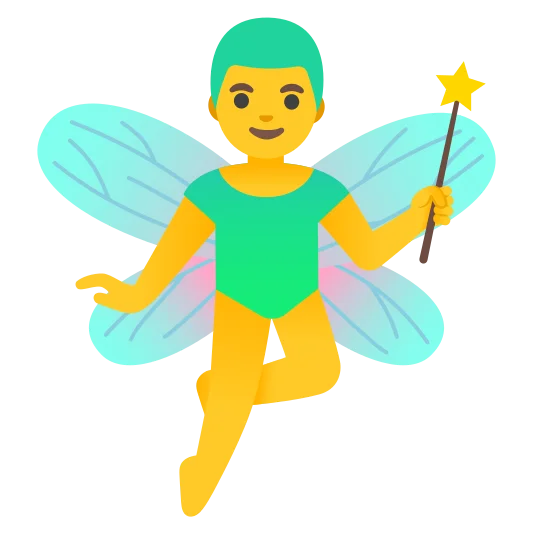 The man fairy emoji.
