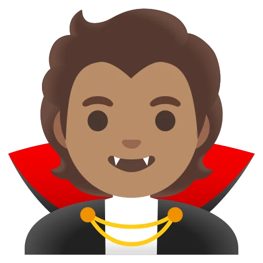The vampire: medium skin tone emoji.