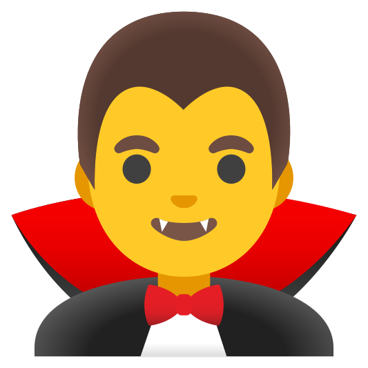 The man vampire emoji.