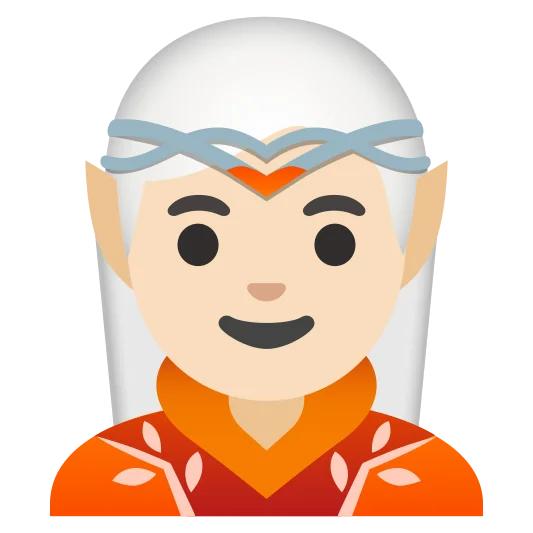 The elf: light skin tone emoji.